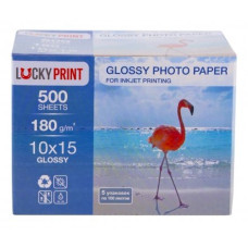 Глянцевая фотобумага 10х15 Lucky Print 180g, 500 листов